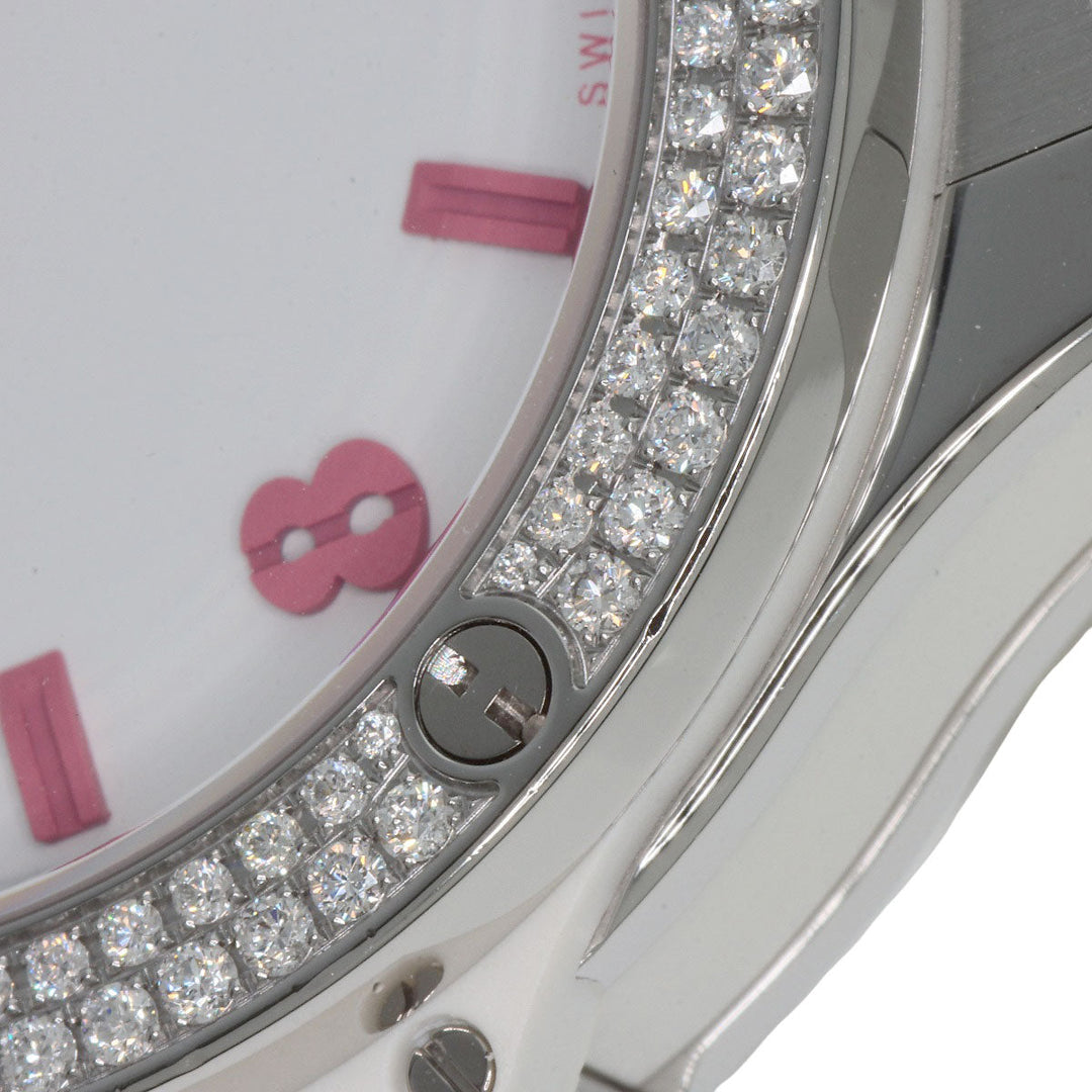 HUBLOT Watches Quartz 361.SE.2090.RW.1104.NAS11 Stainless Steel, Rubber, Diamond Silver Big Bang Diamond FIFA Women's World Cup 2011 Limited to 100 pieces worldwide white dial Women Used Authentic