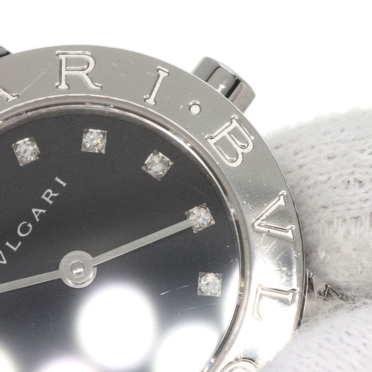 BVLGARI Watches Quartz BB23SS Stainless Steel , Stainless Steel Silver BVLGARI BVLGARI 12P Diamond black dial Women Used Authentic