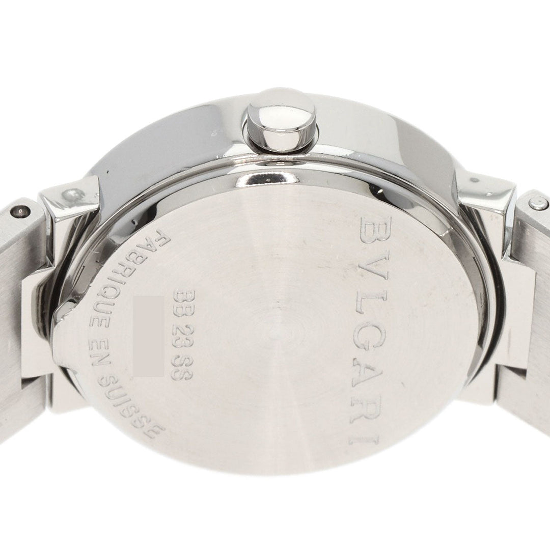BVLGARI Watches Quartz BB23SS Stainless Steel , Stainless Steel Silver BVLGARI BVLGARI 12P Diamond black dial Women Used Authentic