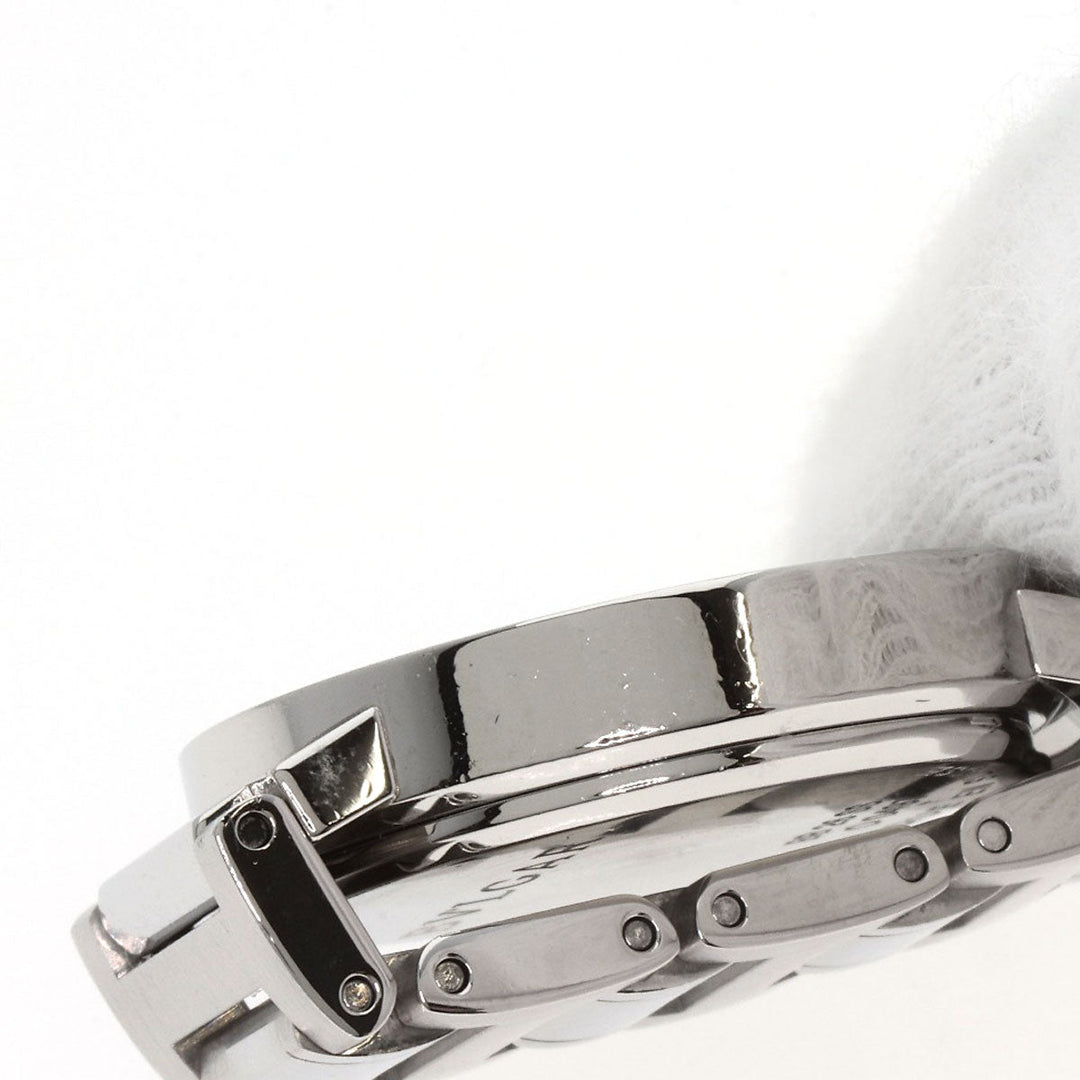 BVLGARI Watches Quartz BB26SS Stainless Steel , Stainless Steel Silver BVLGARI BVLGARI 12P Diamond black dial Women Used Authentic