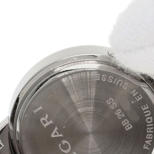 BVLGARI Watches Quartz BB26SS Stainless Steel , Stainless Steel Silver BVLGARI BVLGARI 12P Diamond black dial Women Used Authentic