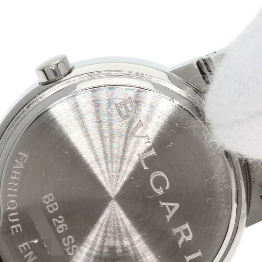 BVLGARI Watches Quartz BB26SS Stainless Steel , Stainless Steel Silver BVLGARI BVLGARI 12P Diamond black dial Women Used Authentic