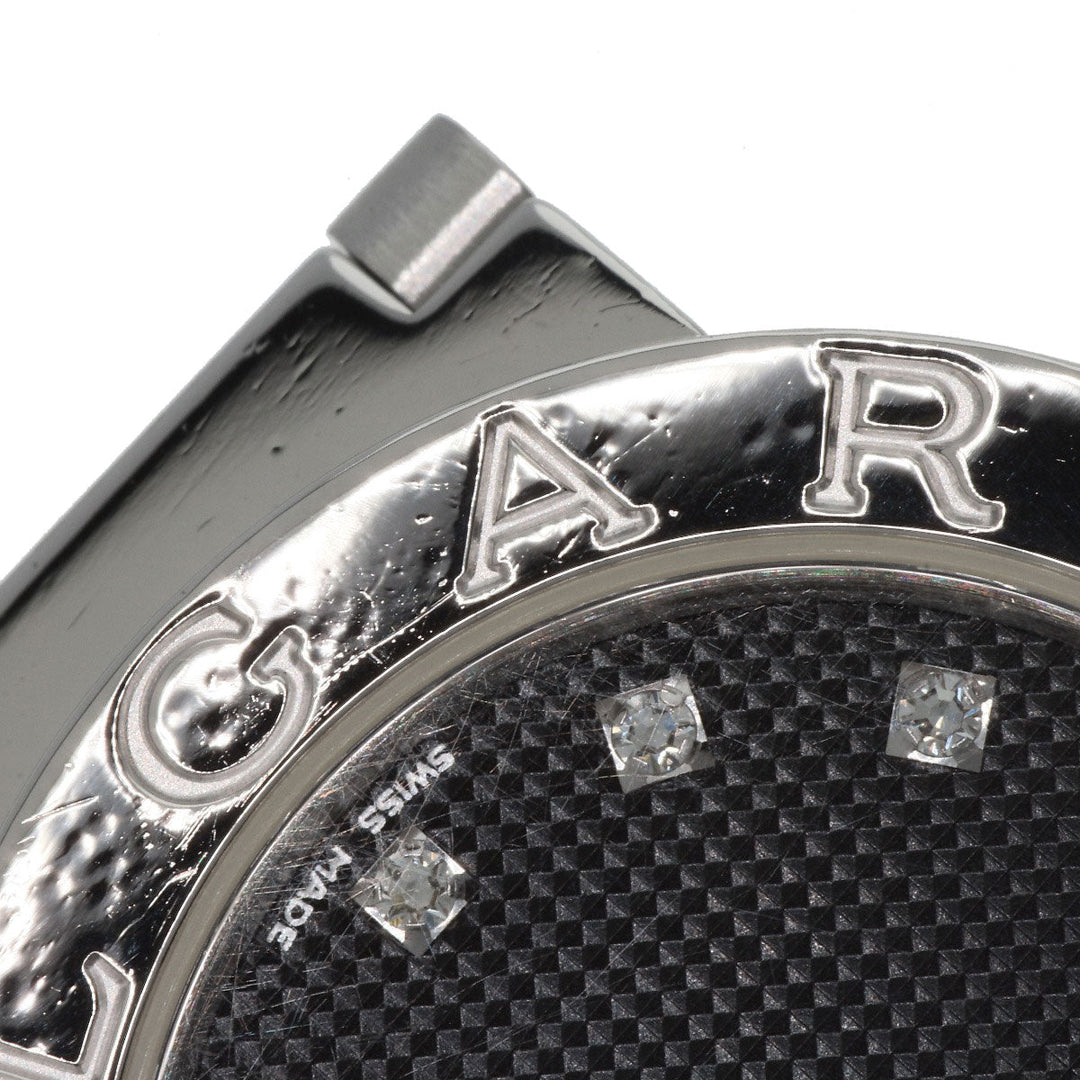 BVLGARI Watches Quartz BB26SS Stainless Steel , Stainless Steel Silver BVLGARI BVLGARI 12P Diamond black dial Women Used Authentic