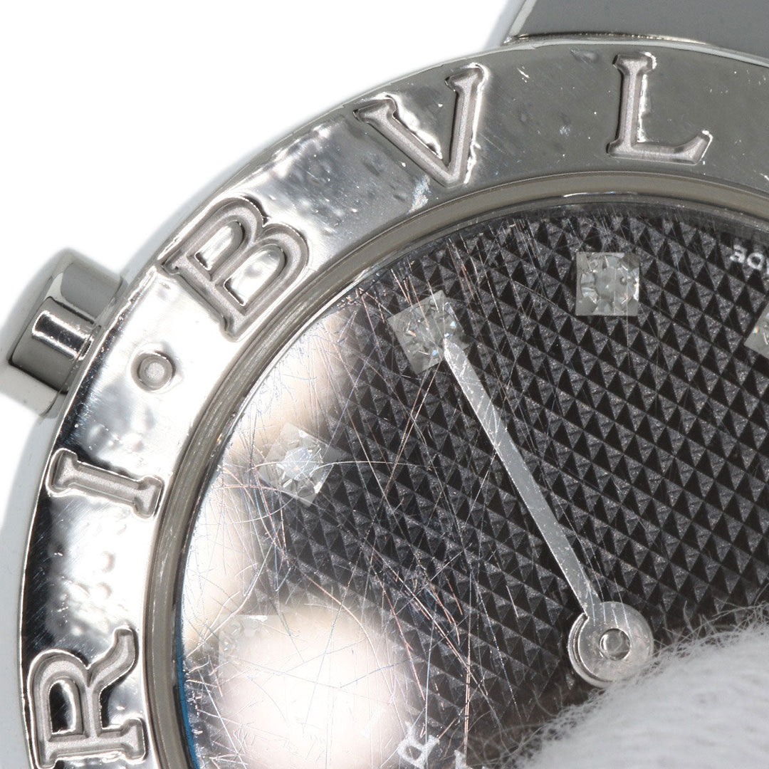 BVLGARI Watches Quartz BB26SS Stainless Steel , Stainless Steel Silver BVLGARI BVLGARI 12P Diamond black dial Women Used Authentic