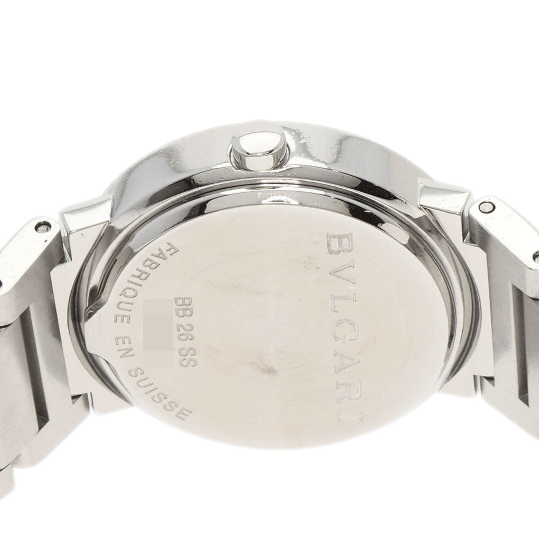 BVLGARI Watches Quartz BB26SS Stainless Steel , Stainless Steel Silver BVLGARI BVLGARI 12P Diamond black dial Women Used Authentic