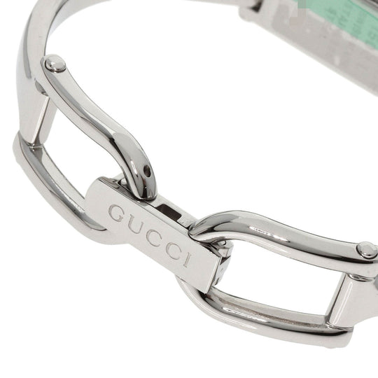 GUCCI Watches Quartz 1500L Stainless Steel , Stainless Steel Silver Square Face 1P Diamond Silver dial Women Used Authentic