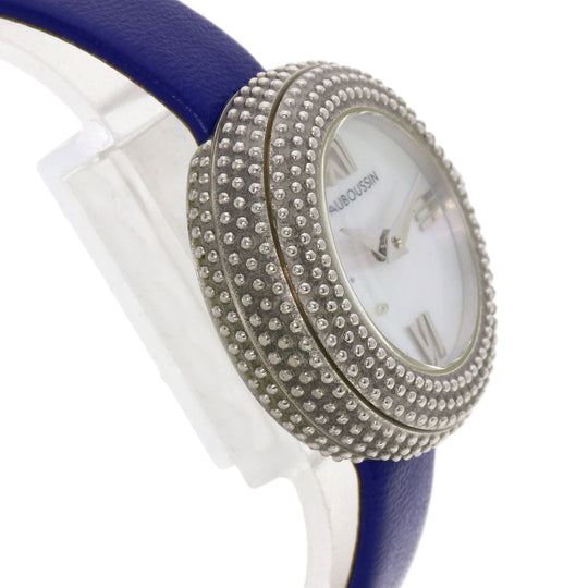 MAUBOUSSIN Watches Quartz 9232102-556 Stainless Steel, Leather Silver Rule du 1er jour Rayonnant White shell dial Women Used Authentic