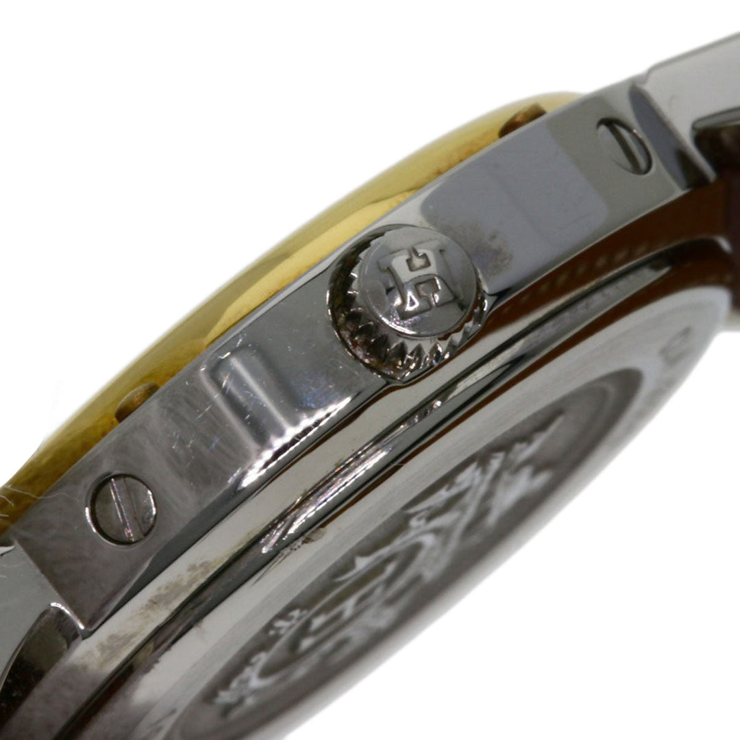 HERMES Watches Quartz CL4.220 Stainless Steel, Leather Silver Clipper white dial Women Used Authentic