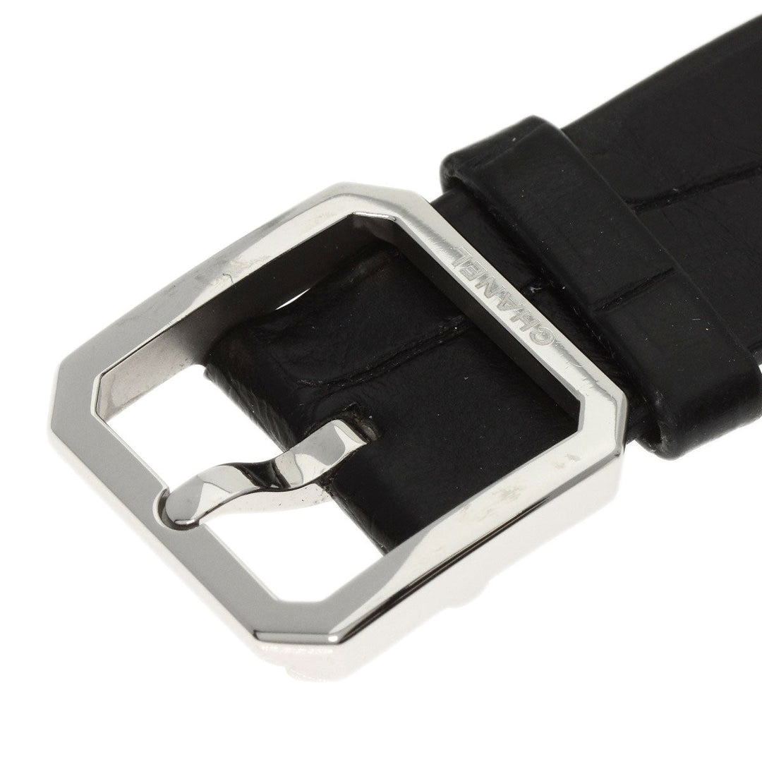 CHANEL Watches Quartz H4884 Stainless Steel Silver boy friend black dial