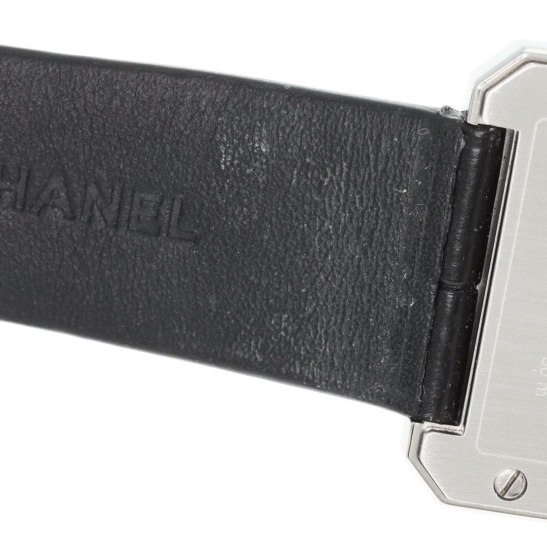 CHANEL Watches Quartz H4884 Stainless Steel Silver boy friend black dial