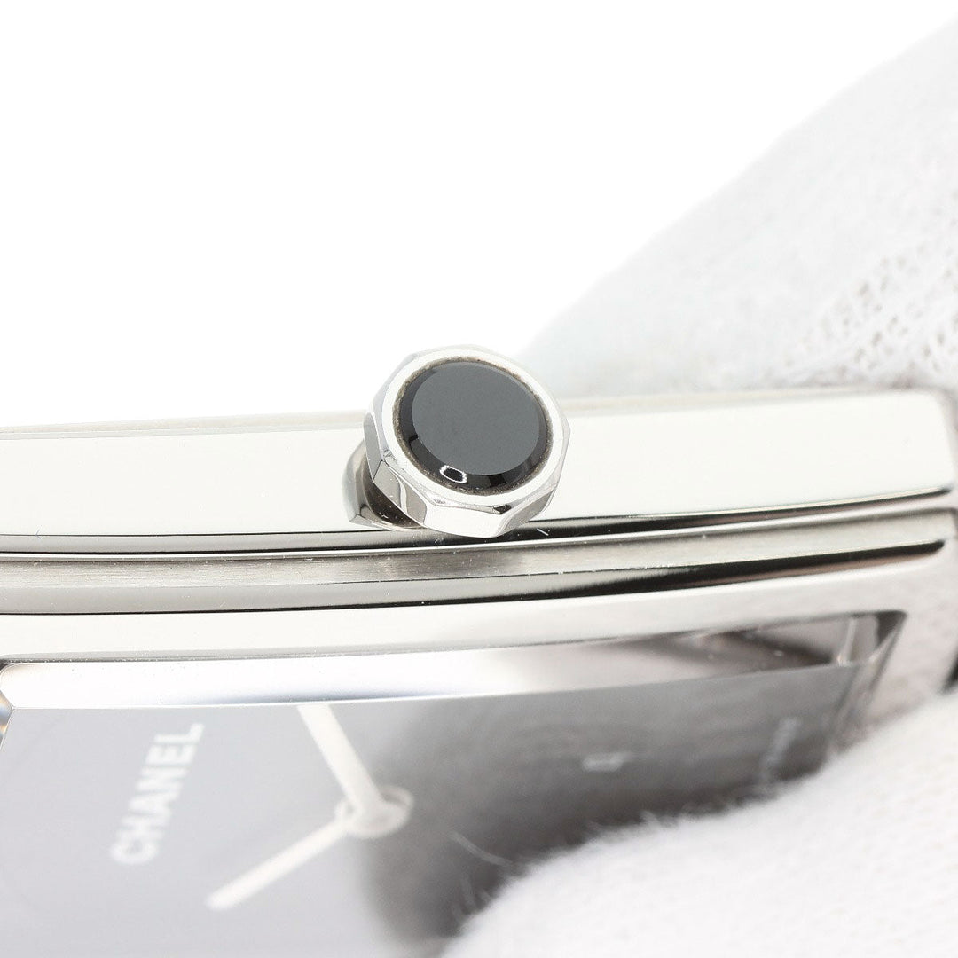 CHANEL Watches Quartz H4884 Stainless Steel Silver boy friend black dial