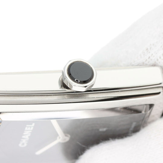 CHANEL Watches Quartz H4884 Stainless Steel Silver boy friend black dial