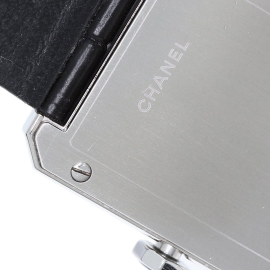 CHANEL Watches Quartz H4884 Stainless Steel Silver boy friend black dial