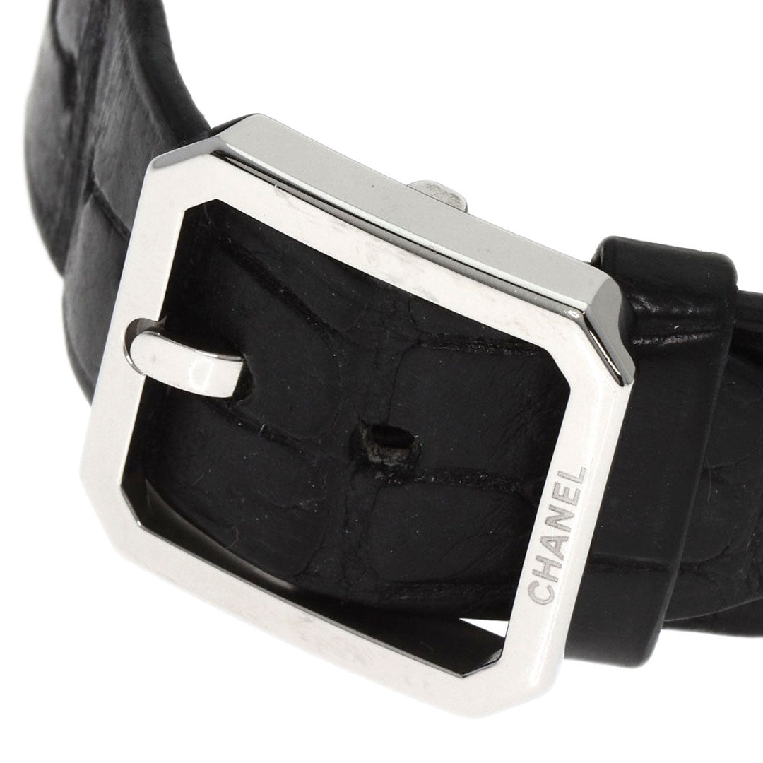 CHANEL Watches Quartz H4884 Stainless Steel Silver boy friend black dial