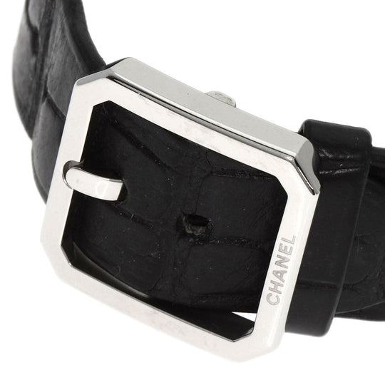 CHANEL Watches Quartz H4884 Stainless Steel Silver boy friend black dial