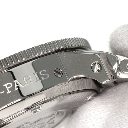 HERMES Watches Quartz CL2.310 Stainless Steel , Stainless Steel Silver Clipper Diver Chronograph black dial Women Used Authentic