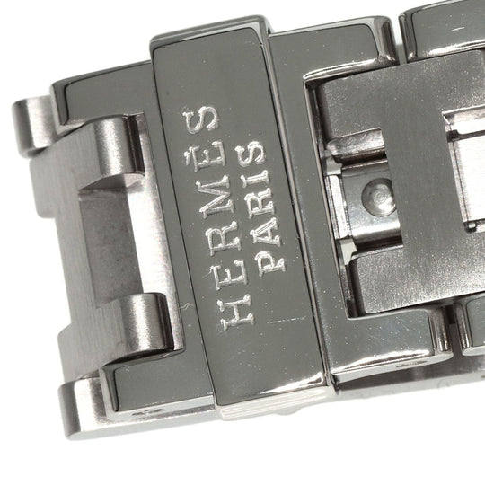 HERMES Watches Quartz CL2.310 Stainless Steel , Stainless Steel Silver Clipper Diver Chronograph black dial Women Used Authentic