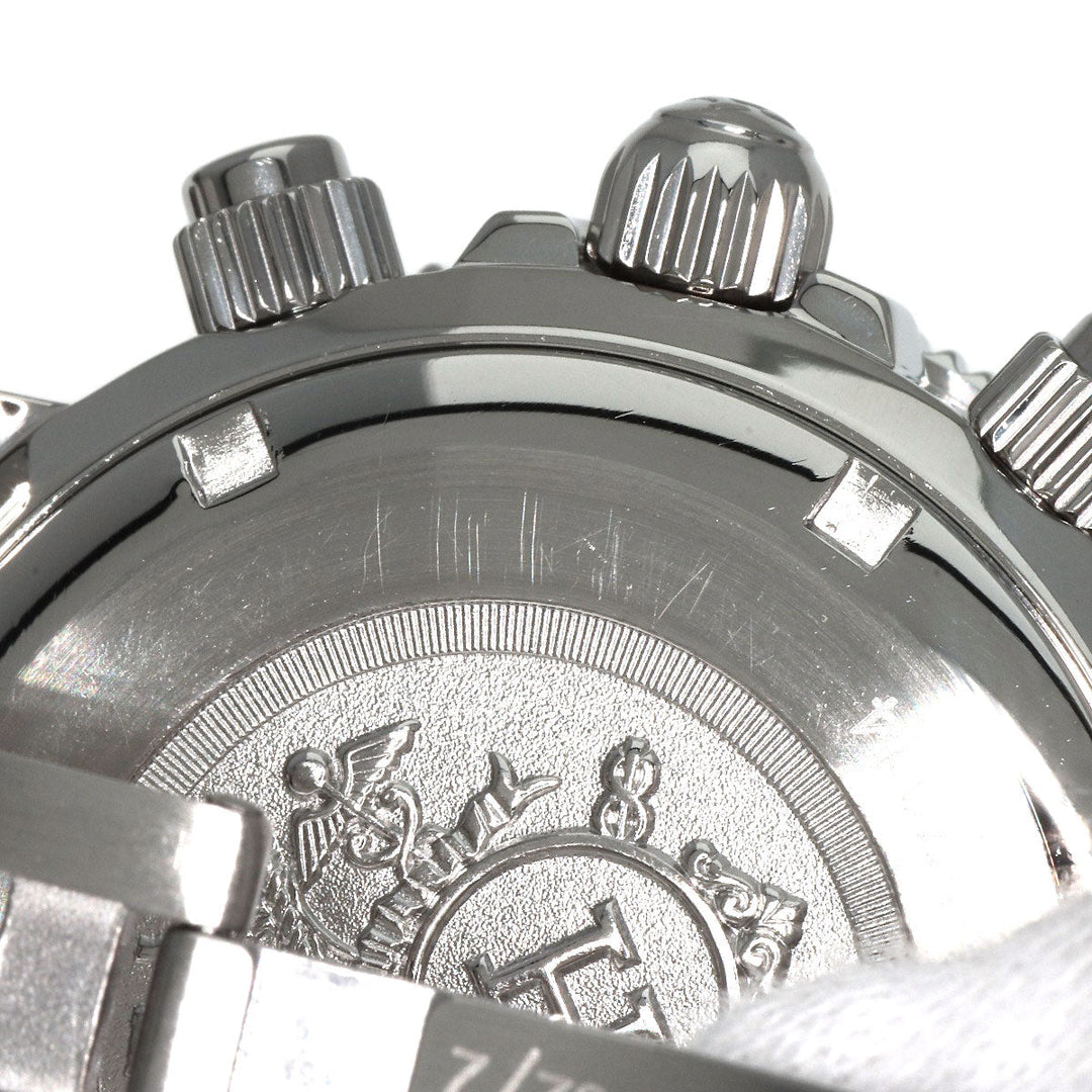 HERMES Watches Quartz CL2.310 Stainless Steel , Stainless Steel Silver Clipper Diver Chronograph black dial Women Used Authentic