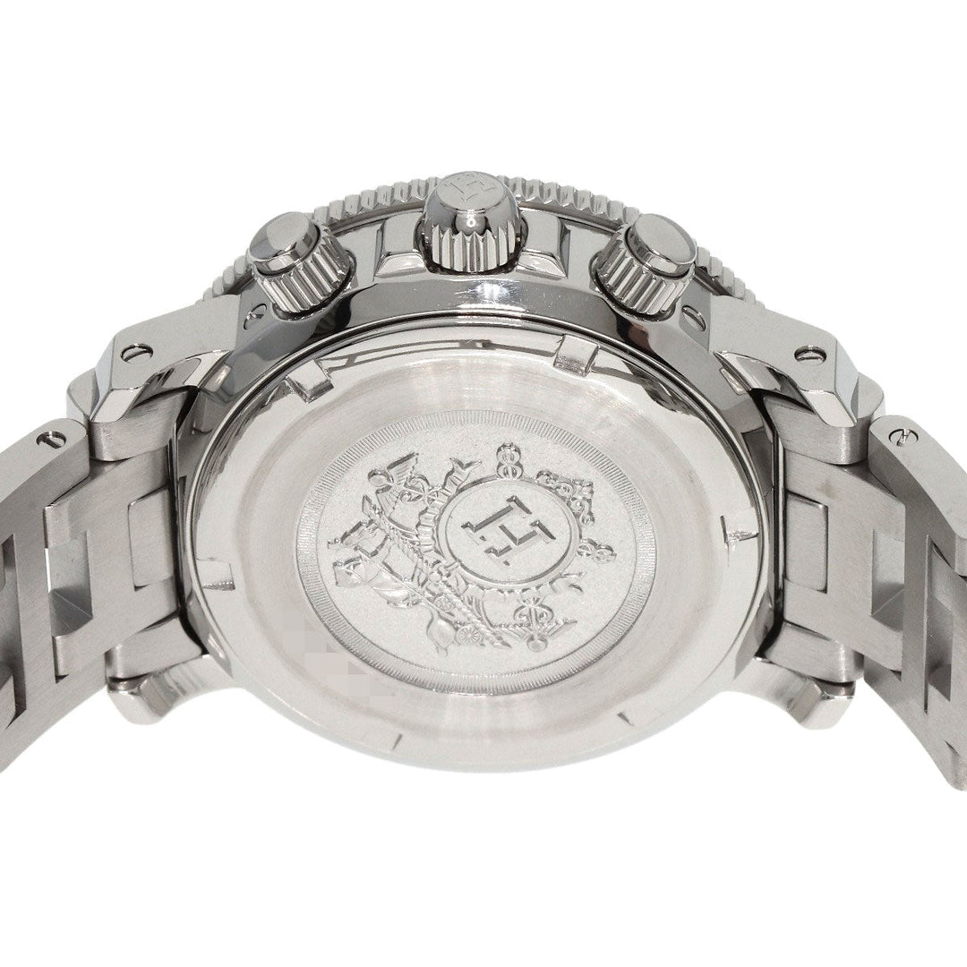 HERMES Watches Quartz CL2.310 Stainless Steel , Stainless Steel Silver Clipper Diver Chronograph black dial Women Used Authentic