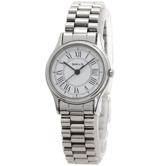 TIFFANY&Co. Watches Quartz Stainless Steel , Stainless Steel Silver Classic white dial Women Used Authentic
