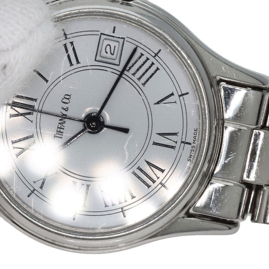 TIFFANY&Co. Watches Quartz Stainless Steel , Stainless Steel Silver Classic white dial Women Used Authentic