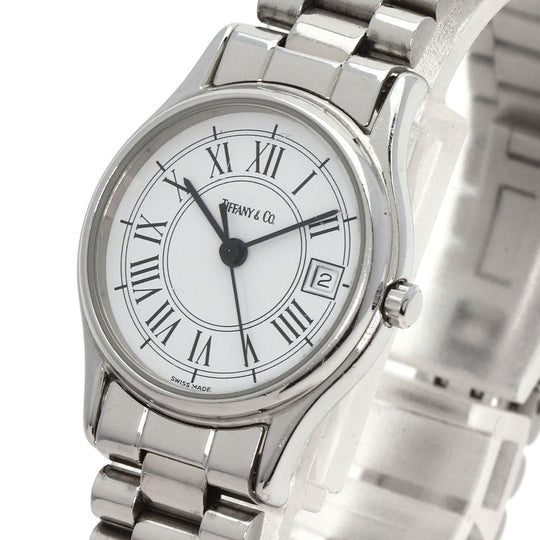 TIFFANY&Co. Watches Quartz Stainless Steel , Stainless Steel Silver Classic white dial Women Used Authentic