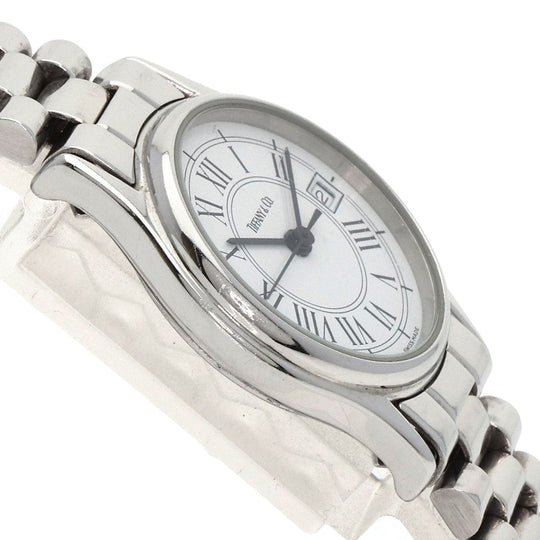 TIFFANY&Co. Watches Quartz Stainless Steel , Stainless Steel Silver Classic white dial Women Used Authentic