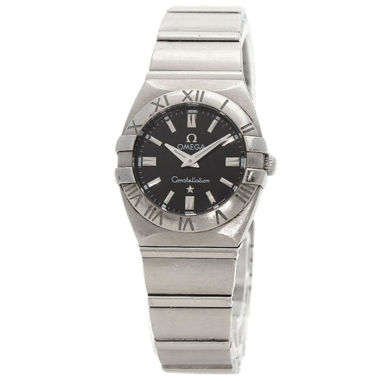 OMEGA Watches Quartz 1581.51 Stainless Steel , Stainless Steel Silver Constellation black dial Women Used Authentic