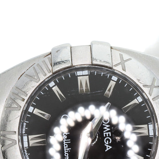 OMEGA Watches Quartz 1581.51 Stainless Steel , Stainless Steel Silver Constellation black dial Women Used Authentic