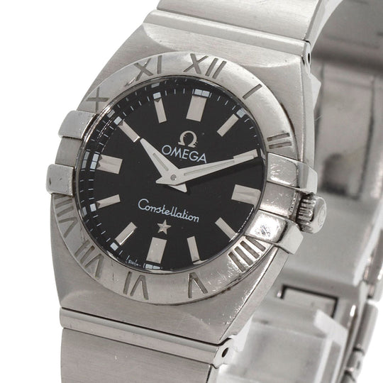 OMEGA Watches Quartz 1581.51 Stainless Steel , Stainless Steel Silver Constellation black dial Women Used Authentic