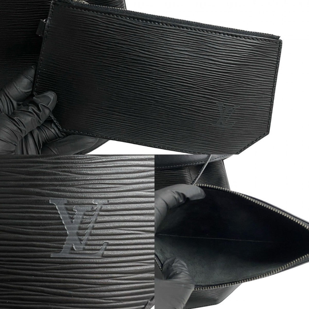 LOUIS VUITTON Shoulder Bag leather black Epi Sac de Paul GM