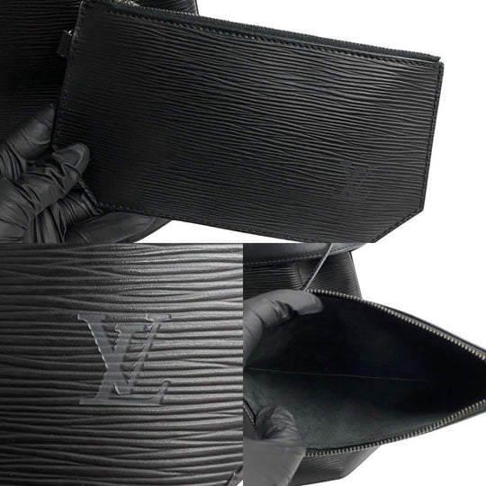 LOUIS VUITTON Shoulder Bag leather black Epi Sac de Paul GM