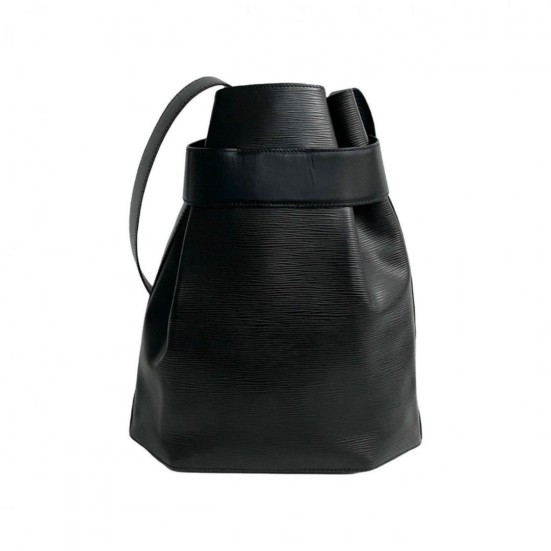 LOUIS VUITTON Shoulder Bag leather black Epi Sac de Paul GM