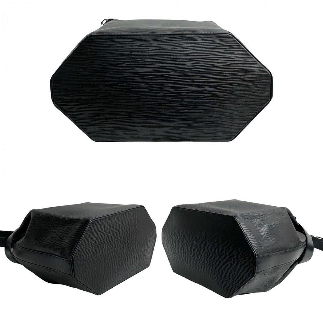 LOUIS VUITTON Shoulder Bag leather black Epi Sac de Paul GM