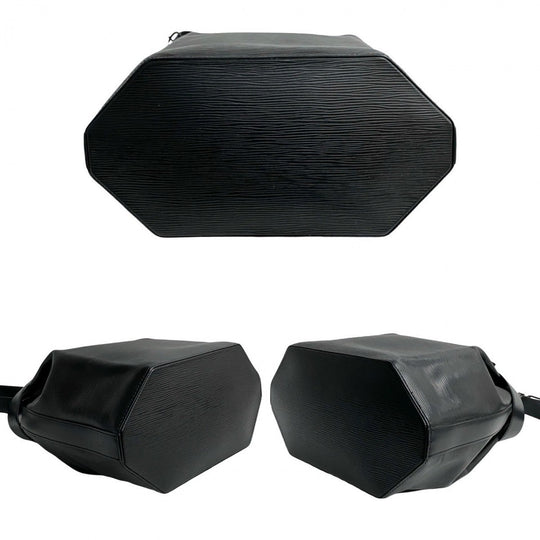 LOUIS VUITTON Shoulder Bag leather black Epi Sac de Paul GM