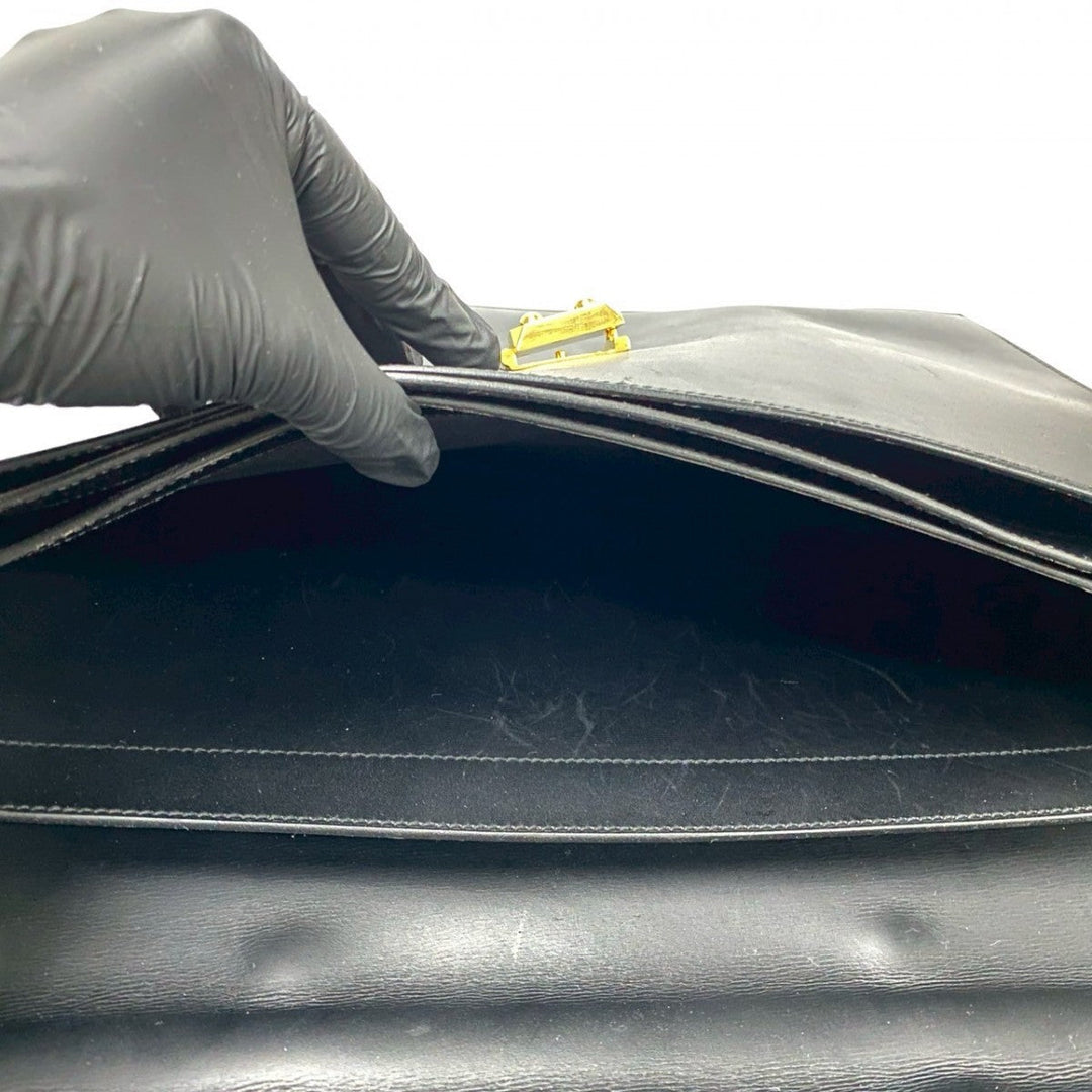 HERMES Business bag Box scarf black Sac Adepesh 41