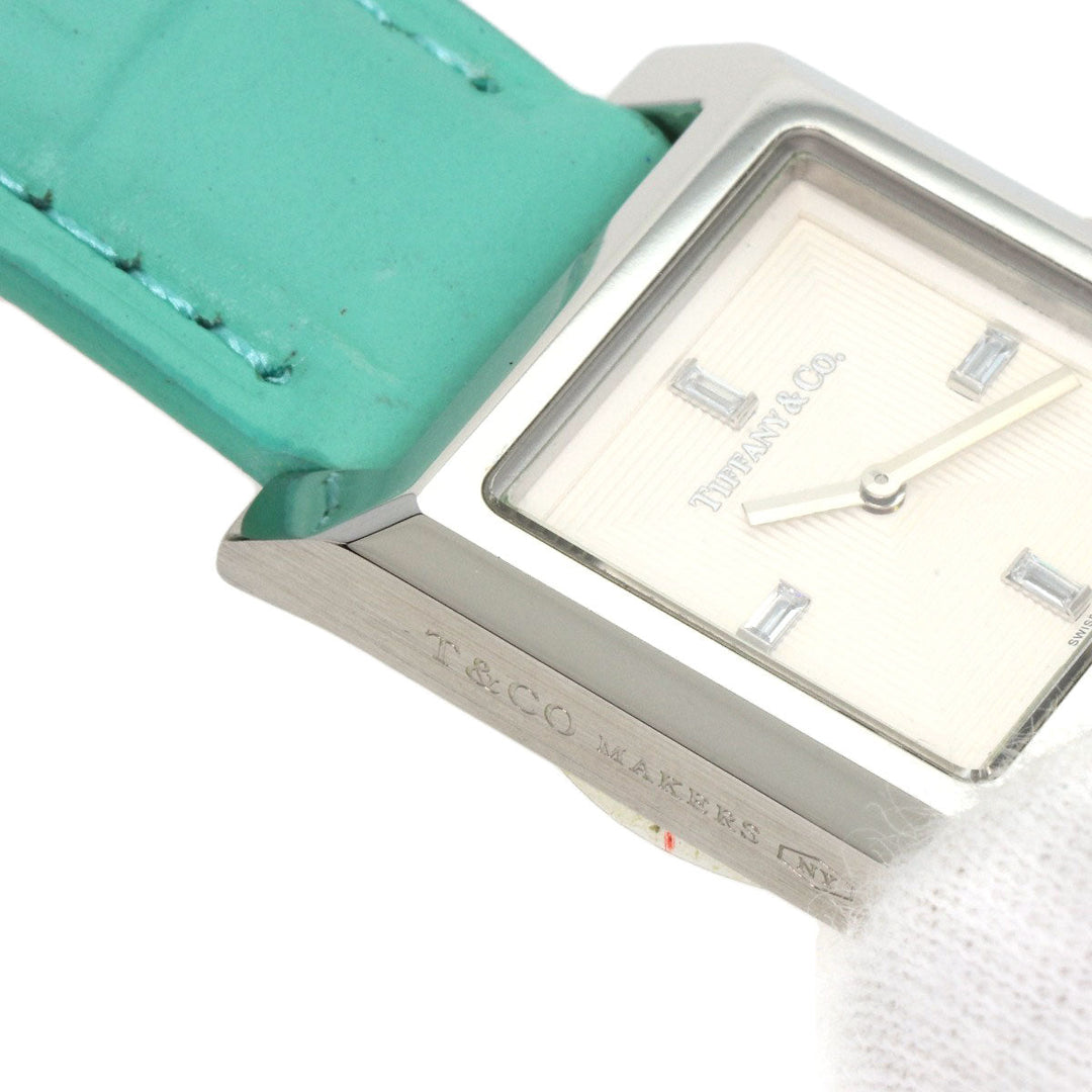 TIFFANY&Co. Watches Quartz Stainless Steel, Leather Silver 1837 Makers Silver dial Women Used Authentic
