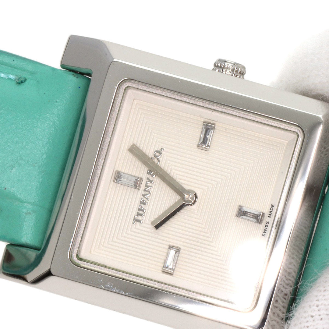 TIFFANY&Co. Watches Quartz Stainless Steel, Leather Silver 1837 Makers Silver dial Women Used Authentic