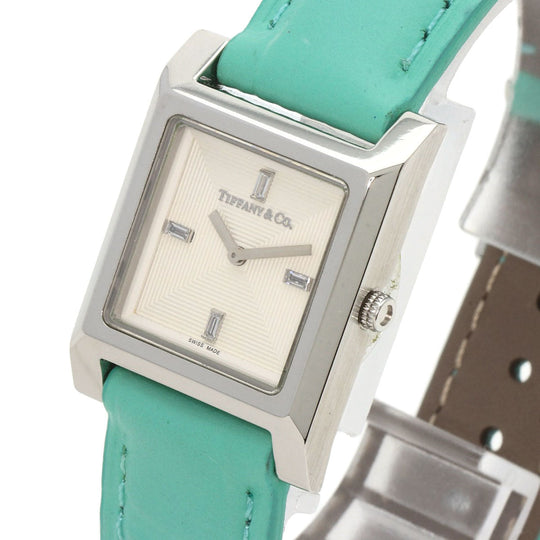 TIFFANY&Co. Watches Quartz Stainless Steel, Leather Silver 1837 Makers Silver dial Women Used Authentic