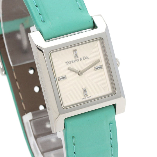 TIFFANY&Co. Watches Quartz Stainless Steel, Leather Silver 1837 Makers Silver dial Women Used Authentic