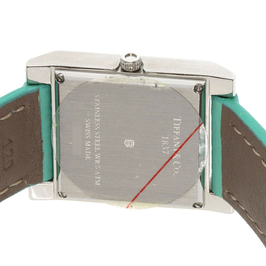 TIFFANY&Co. Watches Quartz Stainless Steel, Leather Silver 1837 Makers Silver dial Women Used Authentic