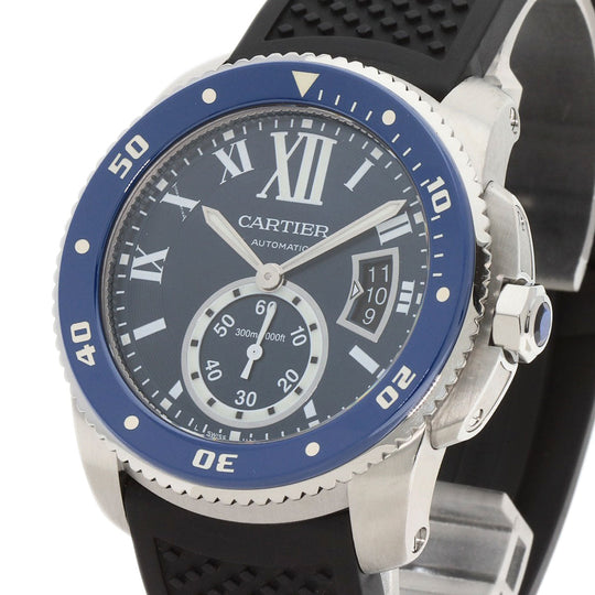 CARTIER Watches Mechanical Automatic WSCA0010 Stainless Steel, Rubber Silver Calibur de Cartier diver blue dial mens Used Authentic