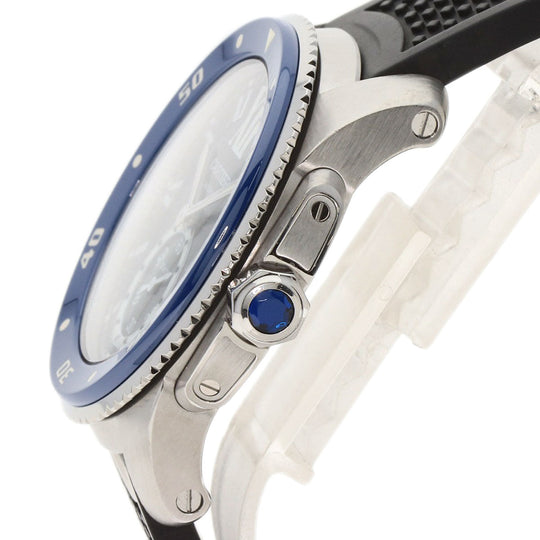 CARTIER Watches Mechanical Automatic WSCA0010 Stainless Steel, Rubber Silver Calibur de Cartier diver blue dial mens Used Authentic