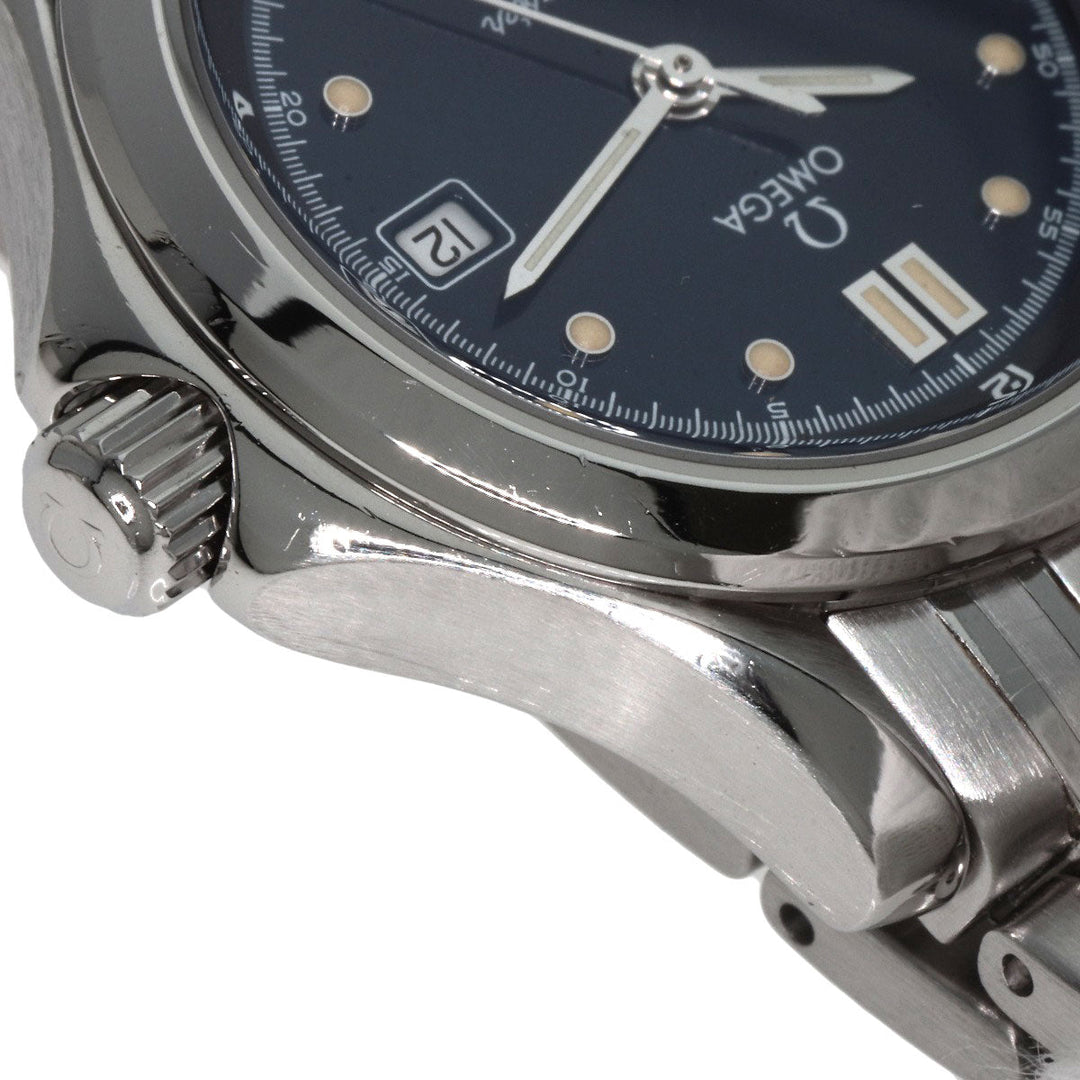 OMEGA Watches Quartz 2571.80 Stainless Steel , Stainless Steel Silver Seamaster 120m blue dial Women Used Authentic
