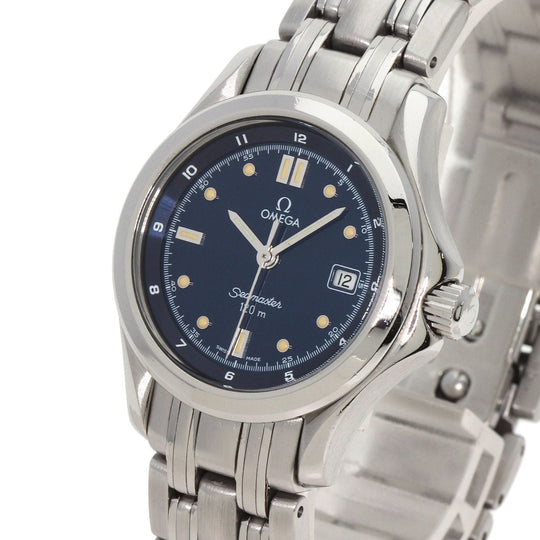 OMEGA Watches Quartz 2571.80 Stainless Steel , Stainless Steel Silver Seamaster 120m blue dial Women Used Authentic
