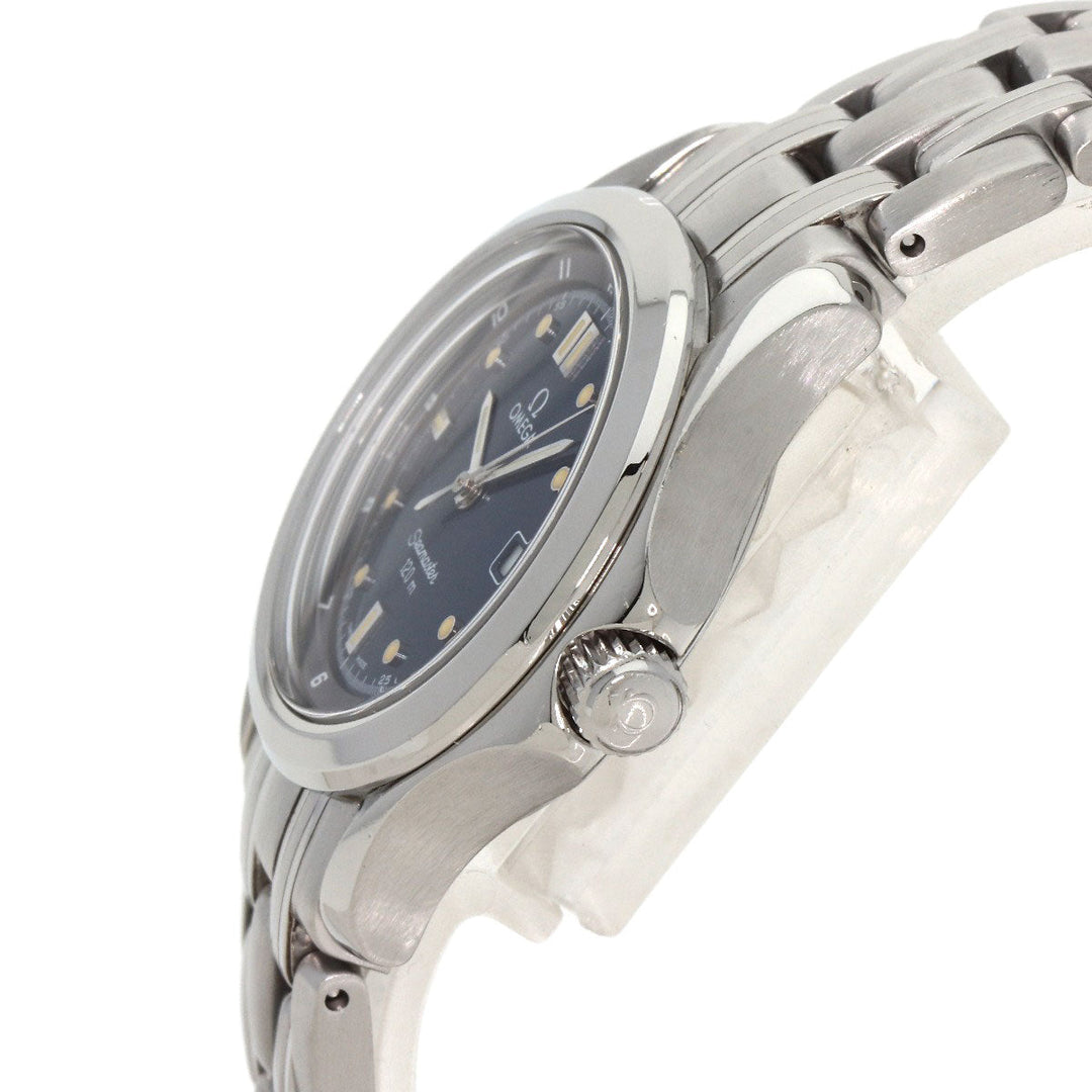 OMEGA Watches Quartz 2571.80 Stainless Steel , Stainless Steel Silver Seamaster 120m blue dial Women Used Authentic