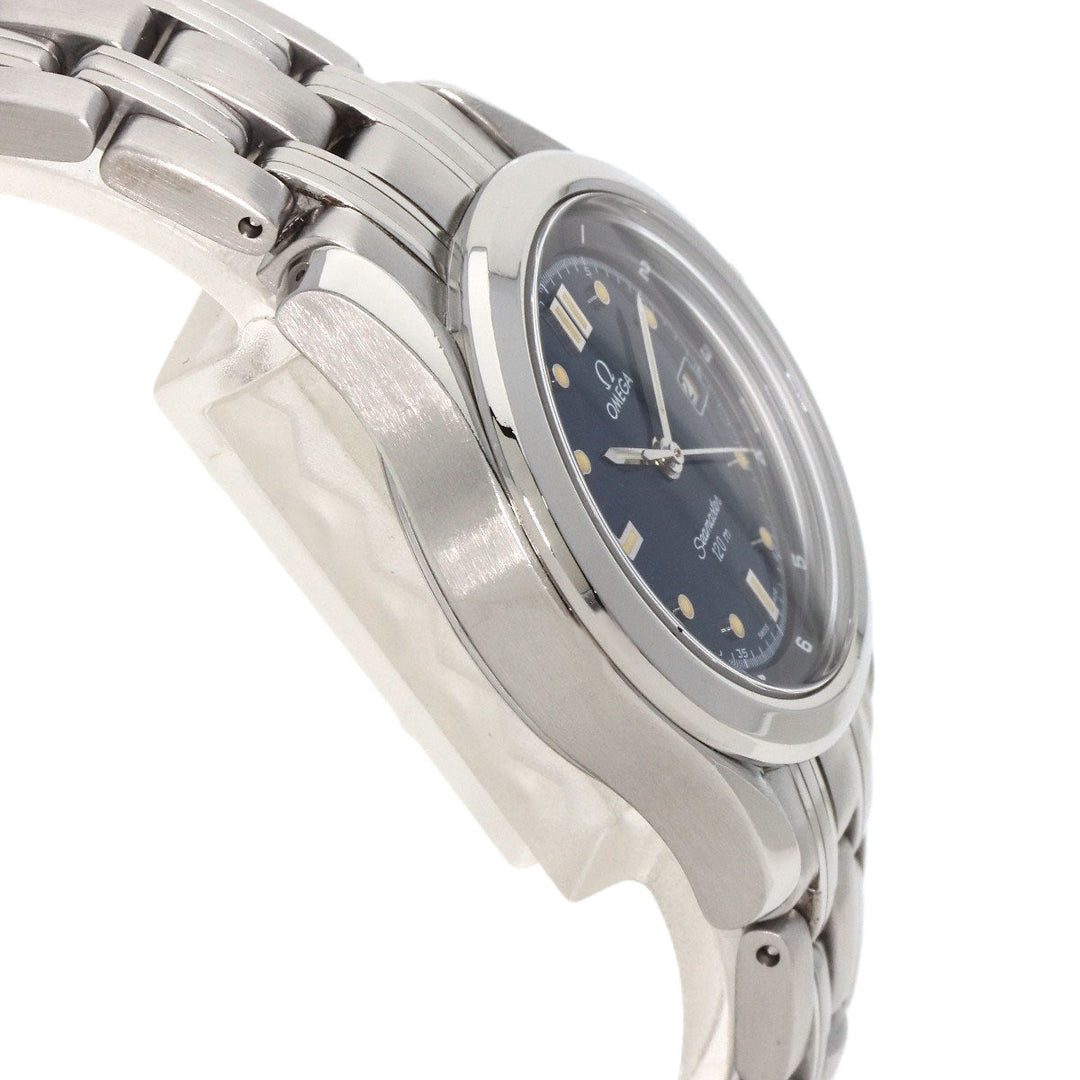 OMEGA Watches Quartz 2571.80 Stainless Steel , Stainless Steel Silver Seamaster 120m blue dial Women Used Authentic