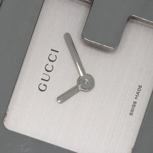 GUCCI Watches Quartz 3600L Stainless Steel , Stainless Steel Silver G Square Silver dial Women Used Authentic