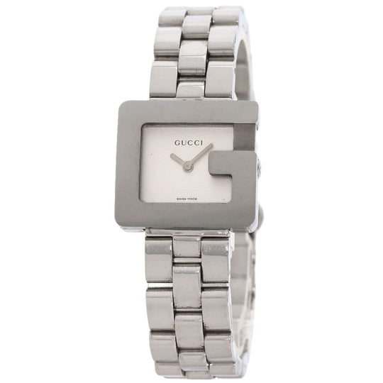 GUCCI Watches Quartz 3600L Stainless Steel , Stainless Steel Silver G Square Silver dial Women Used Authentic