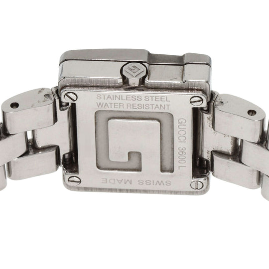GUCCI Watches Quartz 3600L Stainless Steel , Stainless Steel Silver G Square Silver dial Women Used Authentic